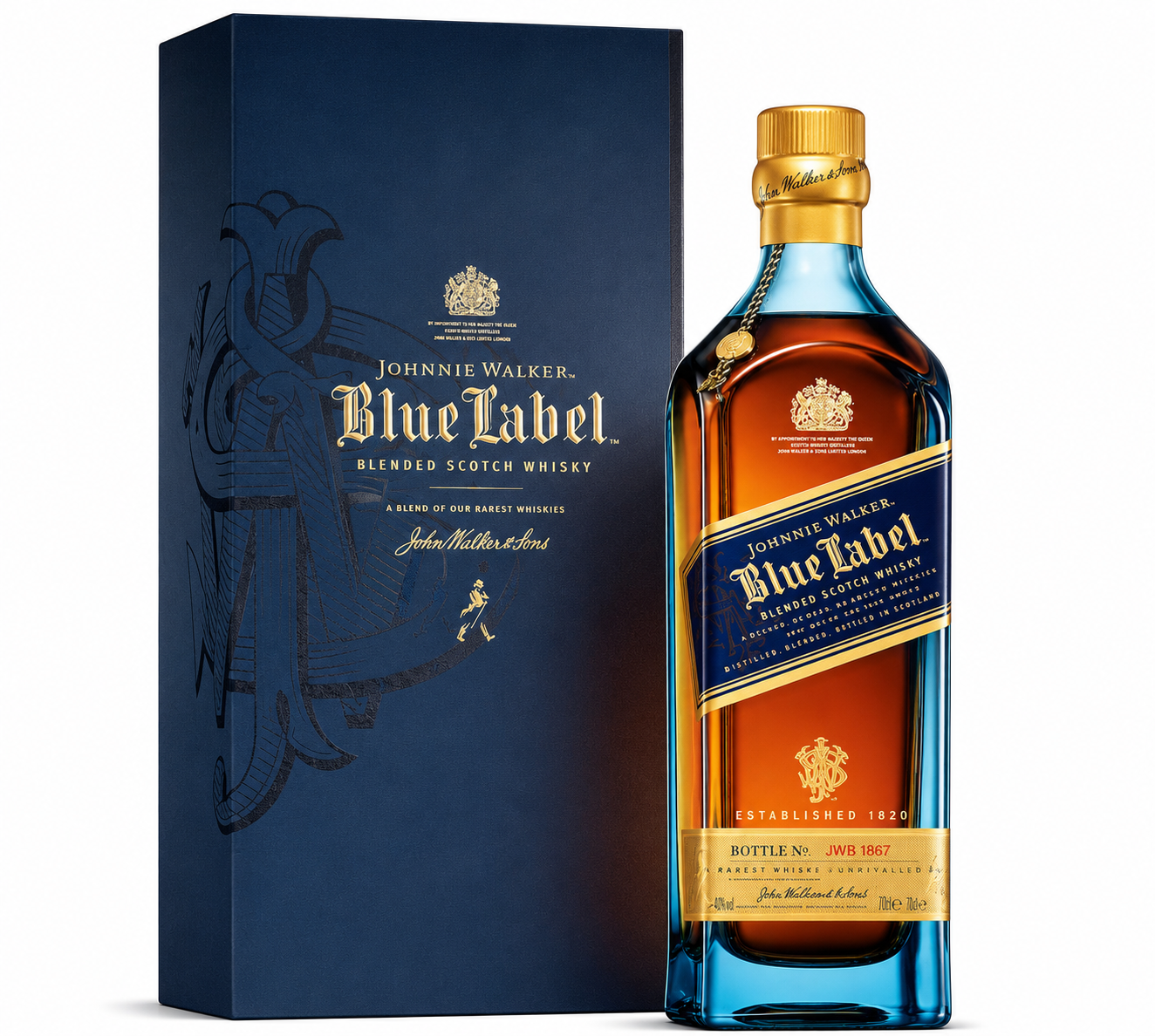 Johnnie Walker Blue Label Blended Scotch Whisky with Gift Box 750ml | Luxury Scotch Whisky